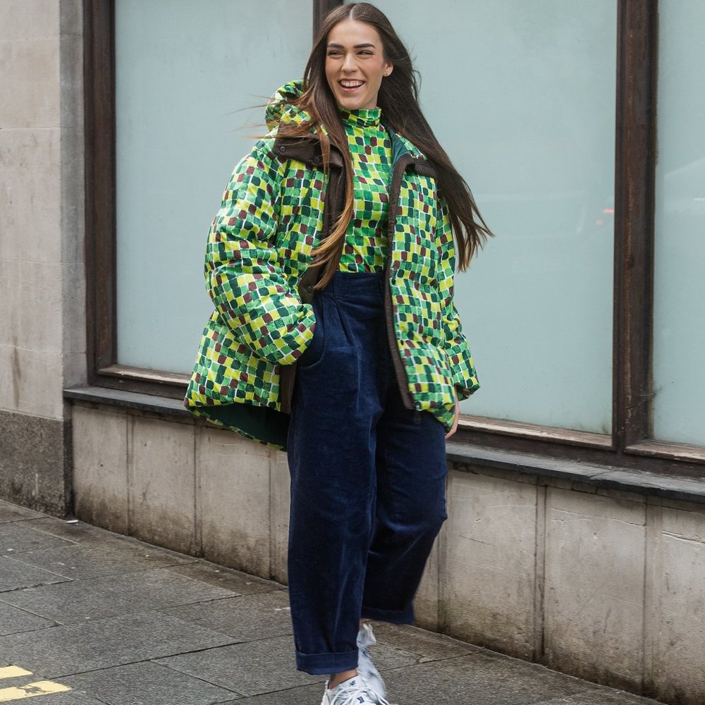UNIQLO Down Oversized Hooded Coat (Printed, MARNI) XL new with tag nwt green - Picture 9 of 13